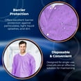 thumbnail image 4 of Purple SMS Disposable Lab Coats, Knit Cuffs and 3 Pockets, 10 Count, Medium, 4 of 9