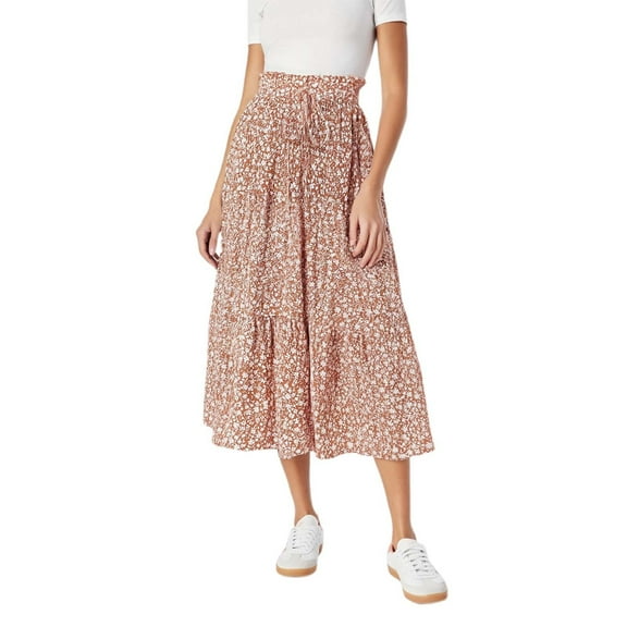 Women's Bohemian Print Elastic Waist Maxi Skirt Lightweight, Breathable, Adjustable Waist, Ideal for Summer Vacations and Beach, Multiple Sizes (S XL)