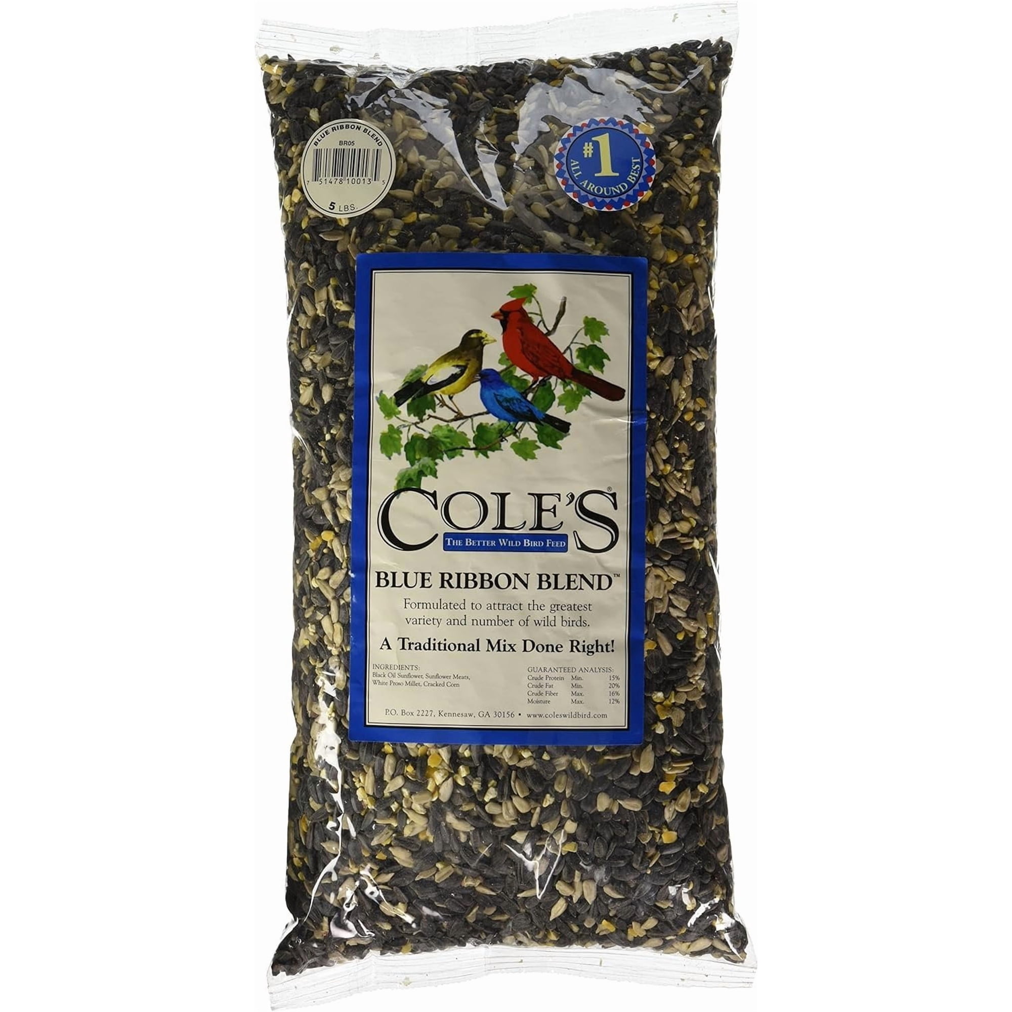 Cole's Blue Ribbon Blend Wild Bird Seed, 5-Pound