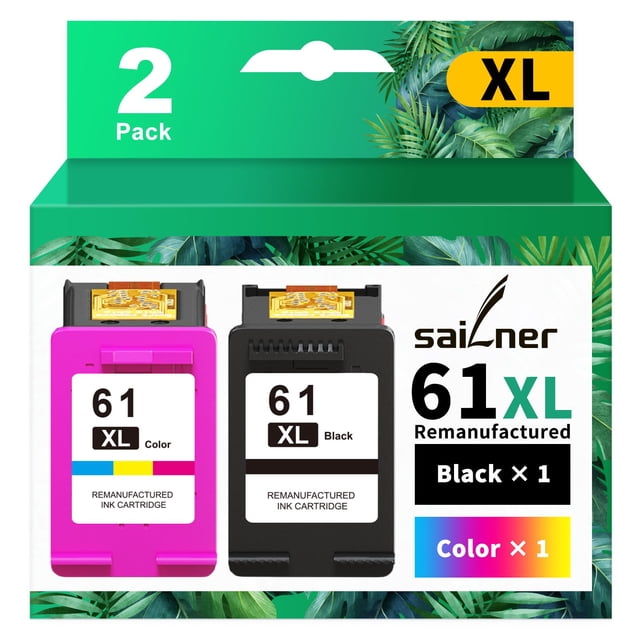 Cartucho de tinta SAILNER 61XL de repuesto para HP Ink 61, paquete de 2