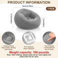 thumbnail image 2 of Inflatable Bean Bag Chairs for Adult Blow up Chairs Lazy Sofa Folding Portable Inflatable Chair for Movie Outdoor Room Bedroom Reading Camping(Grey), 2 of 7