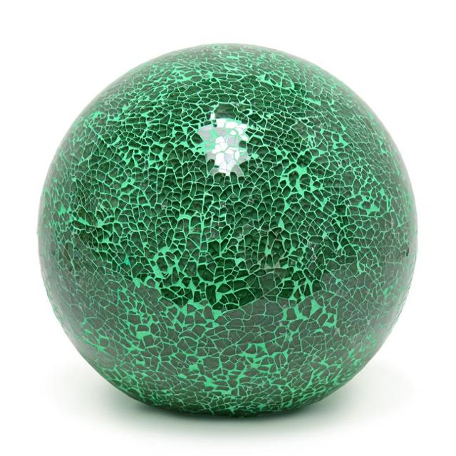 Simple Designs LT3302-GRN 1 Light Mosaic Stone Ball Table Lamp, Green