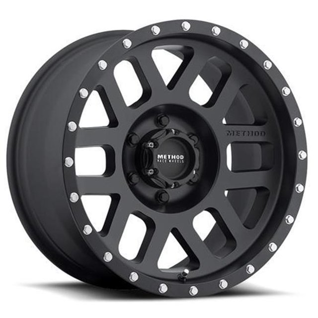 Method Roues de Course 18 x 9 Po. Maille avec Motif de Boulon 5 sur 150, Noir Mat
