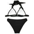 thumbnail image 5 of TaTaai Womens Two Piece Swimsuit High Waist Bikini Sets Ribbed Solid Color Push Up Tops Adjustable Straps Bathing Suits for Vacation 1-Pack Gift, 5 of 9