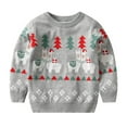 thumbnail image 1 of URMAGIC Children's Christmas Sweater Holiday Boys Toddler Knitted Sweater Winter Xmas Crewneck Pullover 1-6 Years, 1 of 2