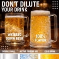 thumbnail image 3 of Frozen Beer Mugs (Set of 2), 16oz Double Wall Gel Freezer Cups with Handle, Acrylic Frosty Ice Stein for Cold Drinks, Break-Resistant Insulated Beer Mug for Dad, Men, Pool Parties & BBQ, 3 of 3