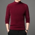 thumbnail image 4 of LOVZFMLL Men's Sweaters, Classic Solid Color Acrylic Turtleneck Ribbed Pullover, Fashion Casual Everyday Layering Shirt, Warm Winter Tops Slim, Fall Clothes, 4 of 4