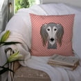 thumbnail image 3 of Dog Face Checkerboard Design Fabric Decorative Pillow, 3 of 4