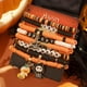 thumbnail image 2 of Pulseras de Halloween Pulseras con dijes de calabaza fantasma Pulseras de cuentas elásticas para mujeres, 2 of 5