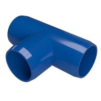 FORMUFIT PVC Fitting, Standard Tee , Furniture Grade, 1" Size, Blue, 4-Pack (F001TEE-BL-4)