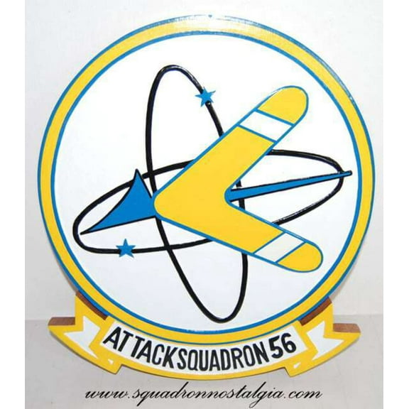 VA-56 Champions Plaque, 14, Mahogany, Navy