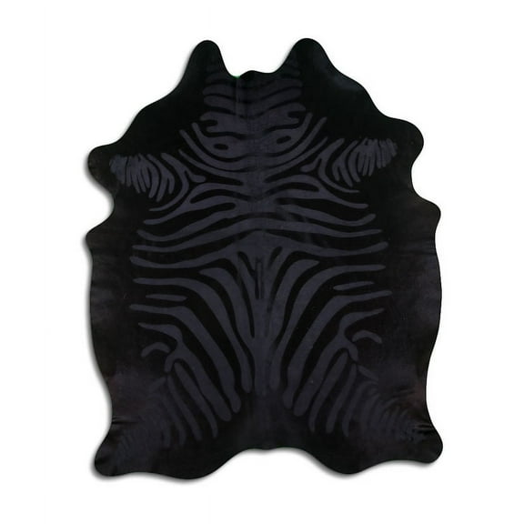 Epic cowhide rugs for sale ZEBRA DISTRESSED BLACK ON BLACK rug