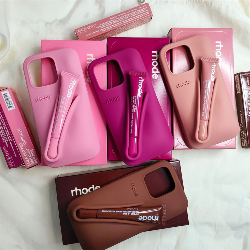 iPhoneアクセサリー RHODE SKIN iPhone14pro+lip ribbon Rhode Lipstick Phone Case for iPhone (Ribbon Without