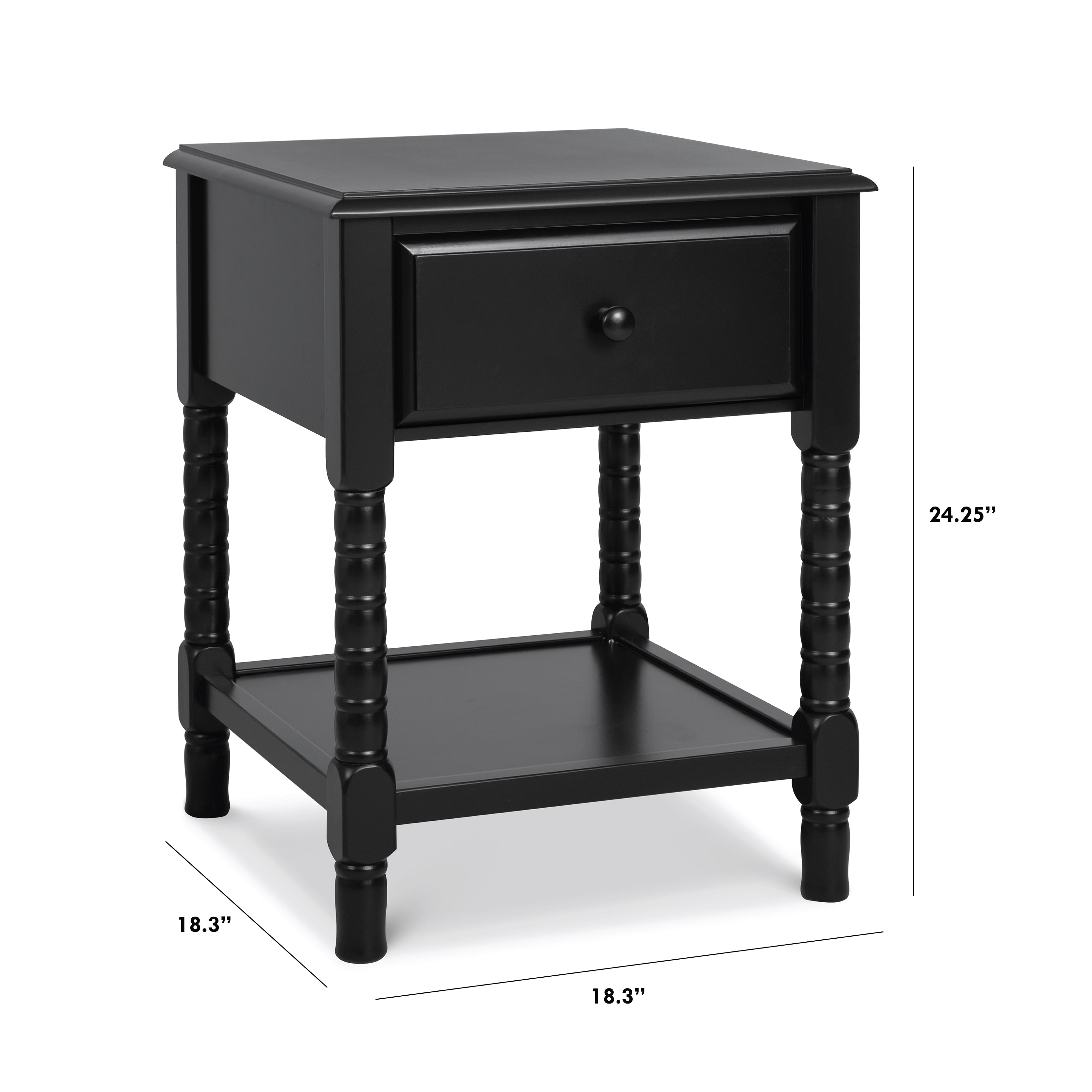 DaVinci Jenny Lind Spindle Nightstand, Twin Size, Made of Pine