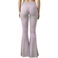thumbnail image 4 of Daisy Del Sol Women's Ribbed Knit High Waisted Flare Bell Bottom Stretch Legging Loungewear Yoga Pants, 4 of 4