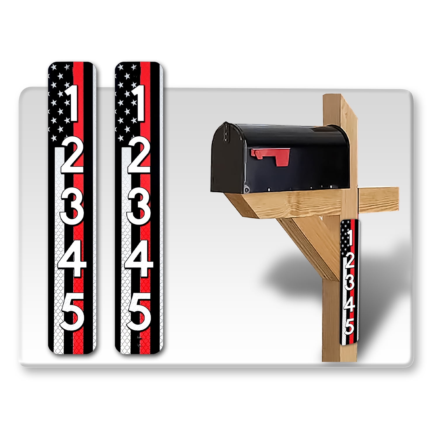 2 Pack Address Numbers for House Stickers, Customized Vertical 911