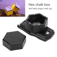 thumbnail image 3 of Portable Billiard Chalk Case, Hexagonal Pool Cue Chalk Box Black  Wearproof  for Pool Club, 3 of 8