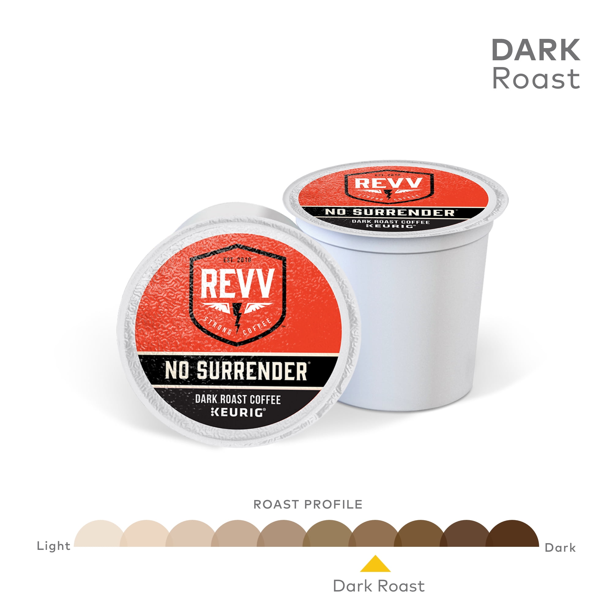 Revv No Surrender Coffee, Keurig K-Cup Pods, Dark Roast, 16ct