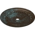thumbnail image 3 of 41"OD x 4"ID x 2 3/8"P Caputo Ceiling Medallion (Fits Canopies up to 5 1/2"), Hand-Painted Bronze Blue Patina, 3 of 6
