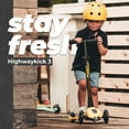 thumbnail image 3 of Scoot & Ride Stand-up Scooter for Children, Ages 3-6, Highwaykick 3, Lemon, 3 of 12