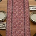 thumbnail image 5 of Table Runners 108 Inches Long Dress Scarves, Red Boho Farmhouse Coffee/Dining/Kitchen Table Runner for Living Room, Vintage Ethnic Tribe Abstract Art Floral 13x108 Inch, 5 of 9