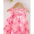 thumbnail image 5 of Kids Girls Clothes Little Girl Floral Dress 6Y Girls Summer Dress 7Y Girls Sleeveless Halter Dress Rose Red, 5 of 10