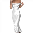 thumbnail image 2 of Vestido Midi de Satén y Seda con Tirantes Finos para Mujer, con Cuello Vuelto, para Fiesta, Cóctel o Noche. M, 2 of 8