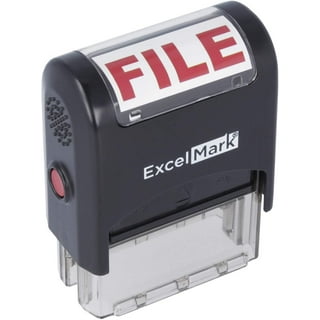 ExcelMark Second Request Self-Inking Rubber Stamp - Red Ink For Office Use