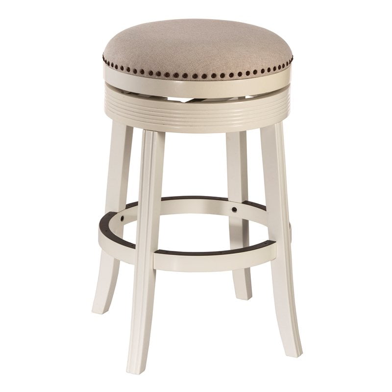 Hilale Furniture Tillman Wood, Counter Height Stools Swivel Backless