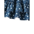 thumbnail image 6 of Franhais 2 Pcs  Baby Summer Outfits,Girls Cold-shoulder Smocked Dot Print Crop Tops + Tiered Skirt, 6 of 9