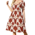 thumbnail image 2 of Blacksburg - Indian Flower Sleeveless Dress women clothes, 2 of 7