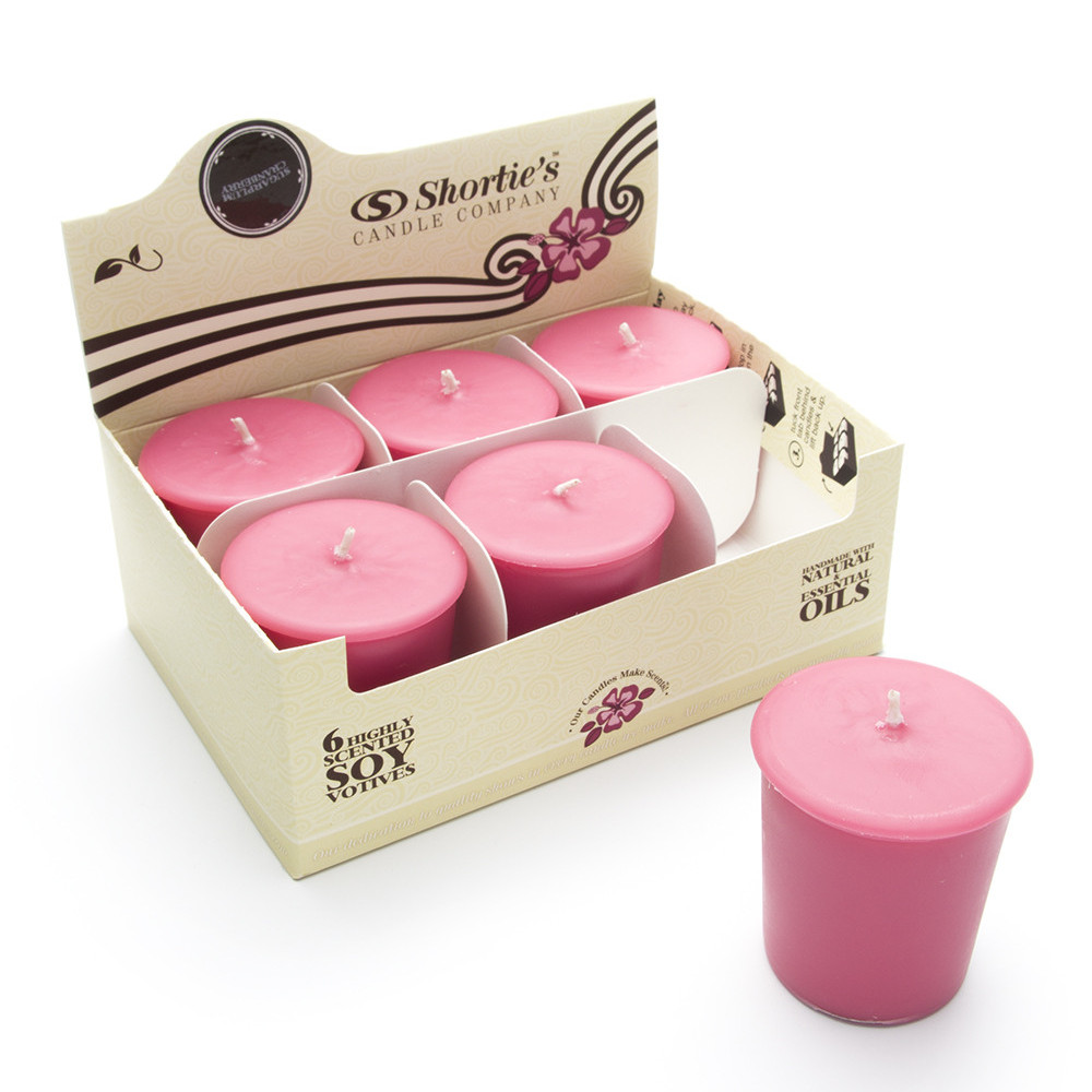 Sugarplum Cranberry Soy Votive Candles Scented with Natural Fragrance