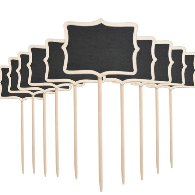 10 Uds Mini pizarra pequeña tablero de mensajes de madera pizarras para carteles