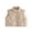 Beige, variant on Aunavey Womens Faux Leather Puffer Vest Zip Up Sleeveless Winter Cropped Quilted Lightweight Jacket