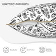 thumbnail image 5 of Xecao winter Ski Element Print Soft Velvet Decorative Throw Pillow Covers, Square Cushion Cases for Bed, Sofa, Living Room, Car, and Indoor Outdoor Use-20"x20", 5 of 8
