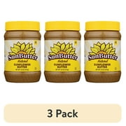 (3 pack) SunButter Natural Sunflower Butter, Regular 16oz Jar