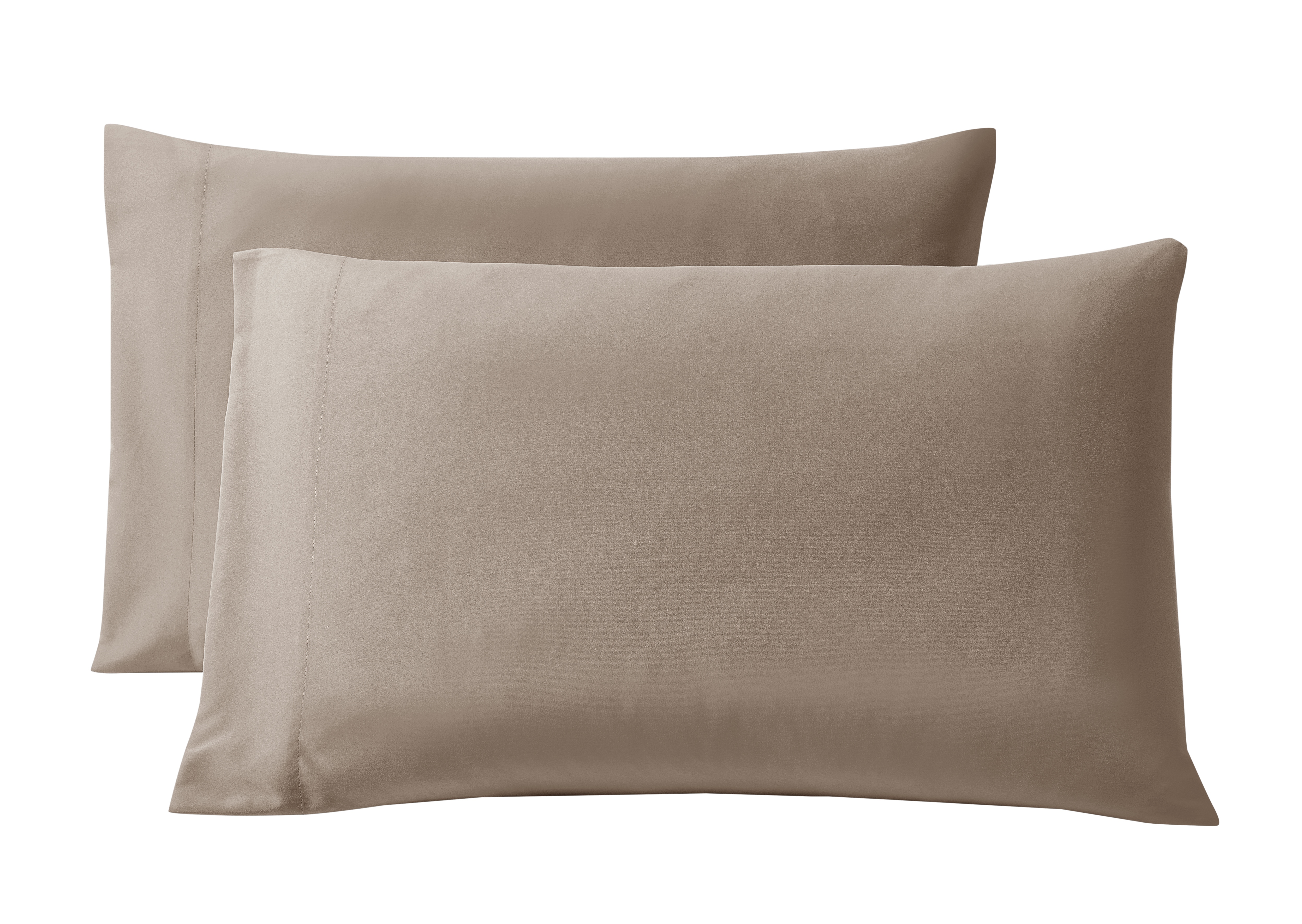 MAINSTAYS COMFORT CHILL MICROFIBER BED SHEET SET, QUEEN, BROWNSTONE, 4 PIECE