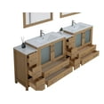 thumbnail image 4 of Vanity Art 96" Double Sink Freestanding Bathroom Vanity Set with Ceramic Top and Mirror, 4 of 8