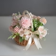 thumbnail image 3 of Cesta de Flores de Mimbre Bewildely Rosa S Tejida a Mano Multifuncional, 3 of 6
