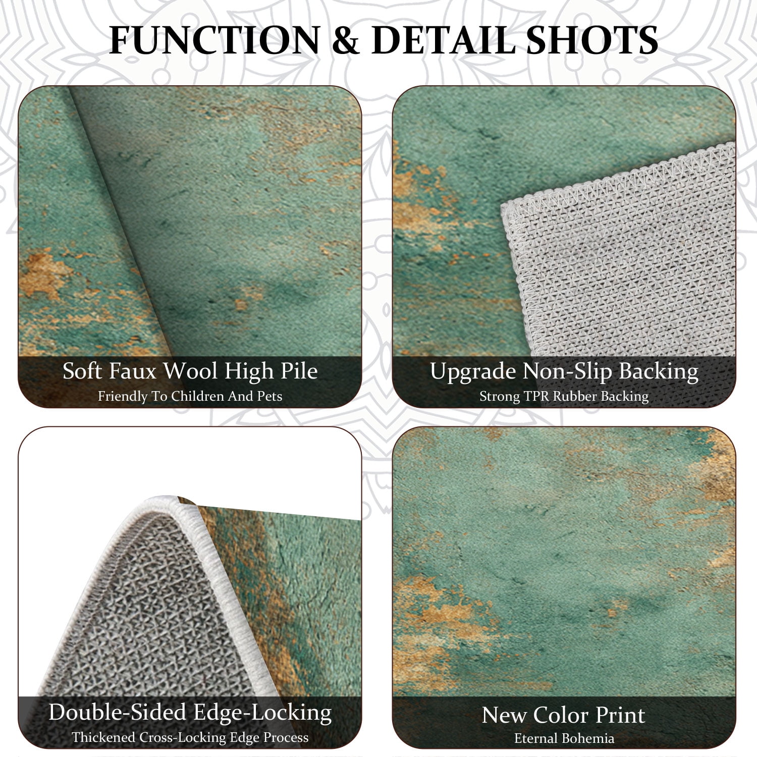 Three-Piece Kitchen Rug Set, Abstract Pattern Kitchen Hallway Rug, Soft And Comfortable, Suitable for Sinks, Floors, Entrances, Hallways, Bathrooms