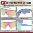 thumbnail image 5 of Unique Bargains 1 Pc Motorcycle Riding Goggles Anti-glare Tri-acetel Cellulose PC UV400 Cycling Sunglasses Purple Lens Blue Red Frame, 5 of 6