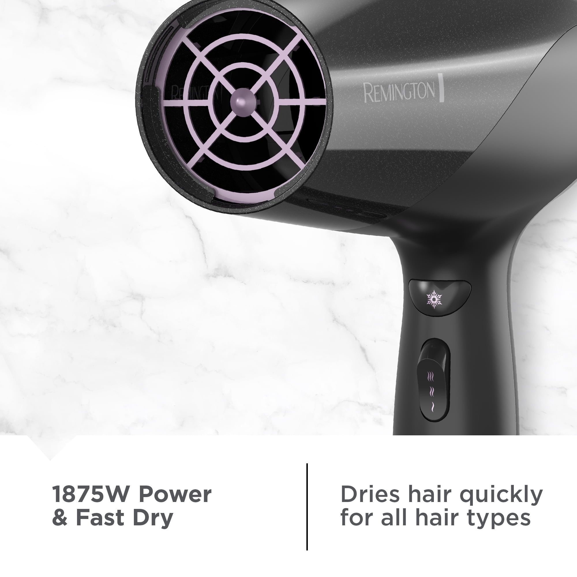 (4 pack) REMINGTON High Speed Hair Dryer with Diffuser, D3193
