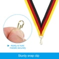 thumbnail image 4 of Uxcell Award Neck Ribbons with Snap Clips, Polyester Striped Medal Lanyards Ribbon, Black Red Yellow 10Pcs, 4 of 6