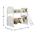 thumbnail image 5 of Lexicon Traditional Wood and MDF Board Twin/Twin Bunk Bed in White, 5 of 5