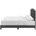 thumbnail image 5 of Modern Contemporary Urban Design Bedroom Queen Size Platform Bed Frame, Fabric, Grey Gray, Box Spring Required, 5 of 5