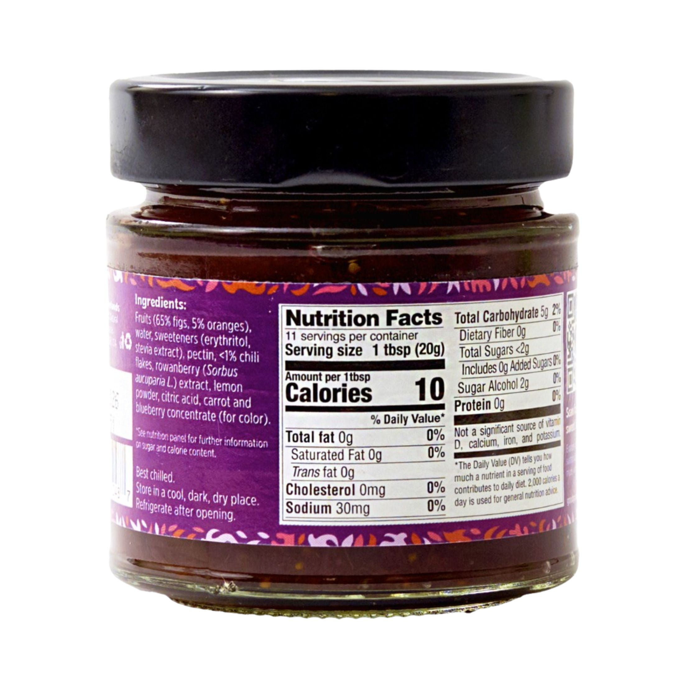 GOOD GOOD Chili Fig Jam, No Added Sugar, Low Calorie, Keto Friendly, 12 oz