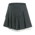 thumbnail image 7 of HZLPFO Skirts Women Tennis Skirt Golf Skorts Athletic High Waisted with Pockets Inner Shorts Sport Workout Pleated Pickleball Grey,M, 7 of 7