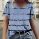 thumbnail image 1 of Fiudx Ofertas Flash Artículos En Oferta Moda Mujer Causal V-Cuello Impresión Blusa Manga Corta Camiseta Verano Tops, 1 of 4