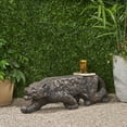 thumbnail image 4 of GDF Studio Nolene Outdoor Cast Stone Leopard Bench, Antique Copper, 4 of 5