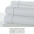 thumbnail image 3 of Benzara BM202225 Fano Full Size Sheet Set with Embroidered Hem, White & Gray - 4 Piece, 3 of 3